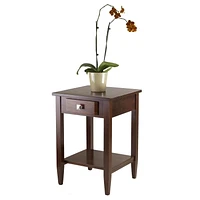 Winsome Richmond End Table Tapered Leg in Walnut finish - 94118