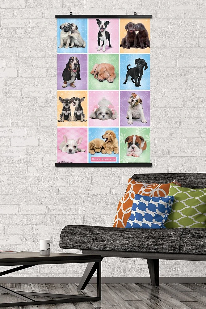 Keith Kimberlin - Puppies - Cuties Grid Wall Poster