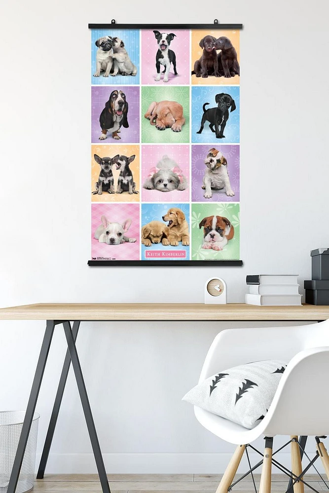 Keith Kimberlin - Puppies - Cuties Grid Wall Poster