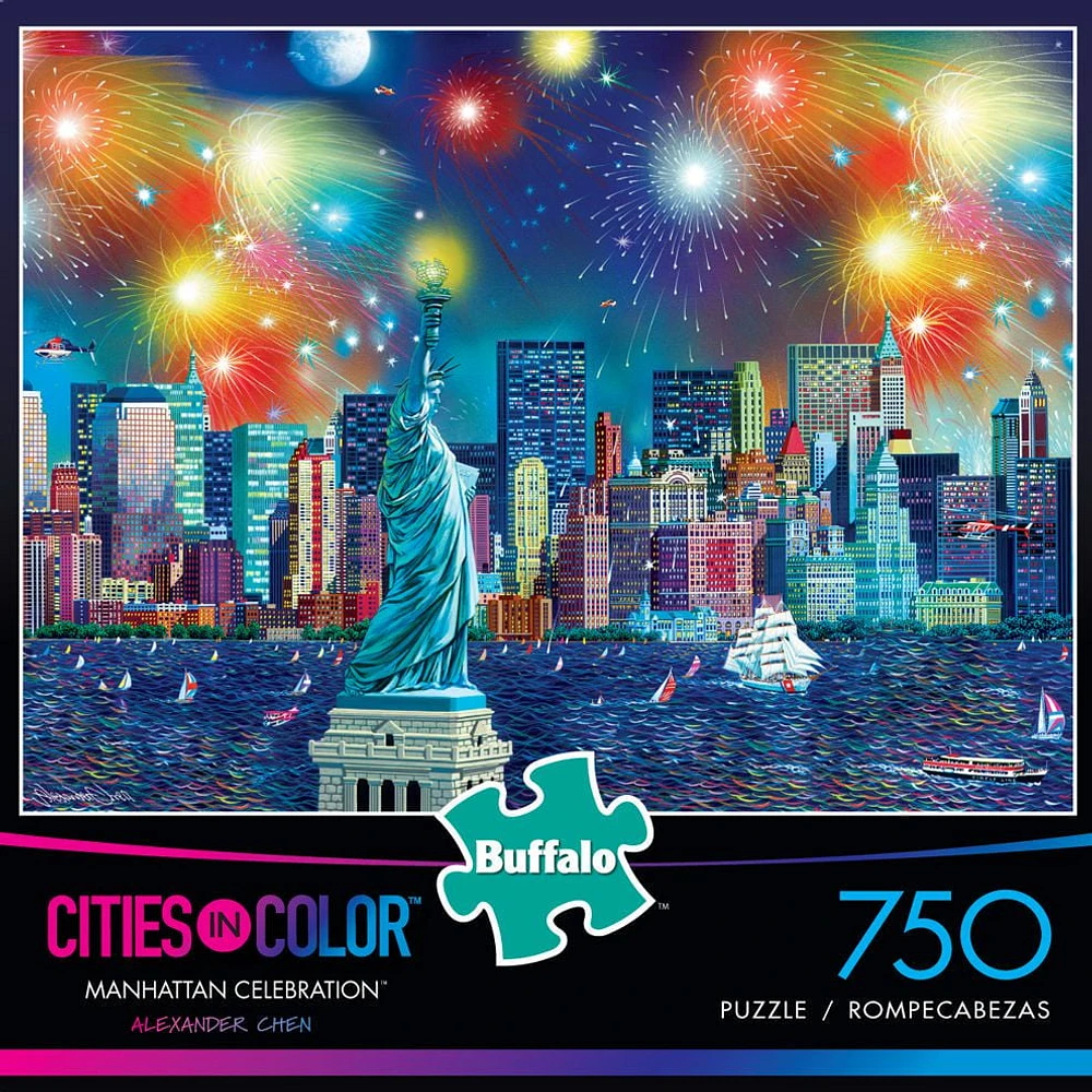 Buffalo Games Cities in Color Manhattan Celebration 750 Piece Jigsaw Puzzle