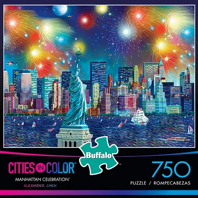 Buffalo Games Cities in Color Manhattan Celebration 750 Piece Jigsaw Puzzle