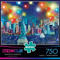 Buffalo Games Cities in Color Manhattan Celebration 750 Piece Jigsaw Puzzle