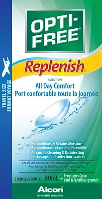 OPTI-FREE® Replenish, Multipurpose Contact Lens Solution, 90 mL