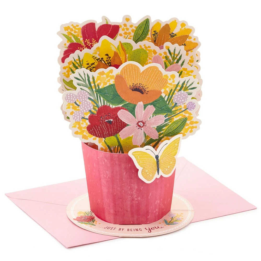 Hallmark Paper Wonder Birthday, Anniversary, Thinking of You Pop Up Card (Displayable Bouquet)