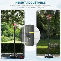 Soozier Portable Basketball Hoop, 8-10ft Height Adjustable, with Wheels