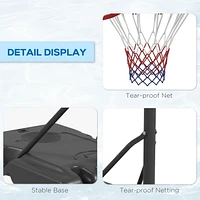 Soozier Portable Basketball Hoop, 8-10ft Height Adjustable, with Wheels