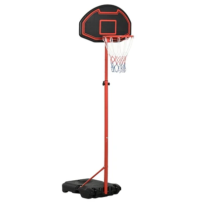 Soozier 5 Level Adjustable Basketball Hoop Backboard  w/ Wheels & Net For Kids