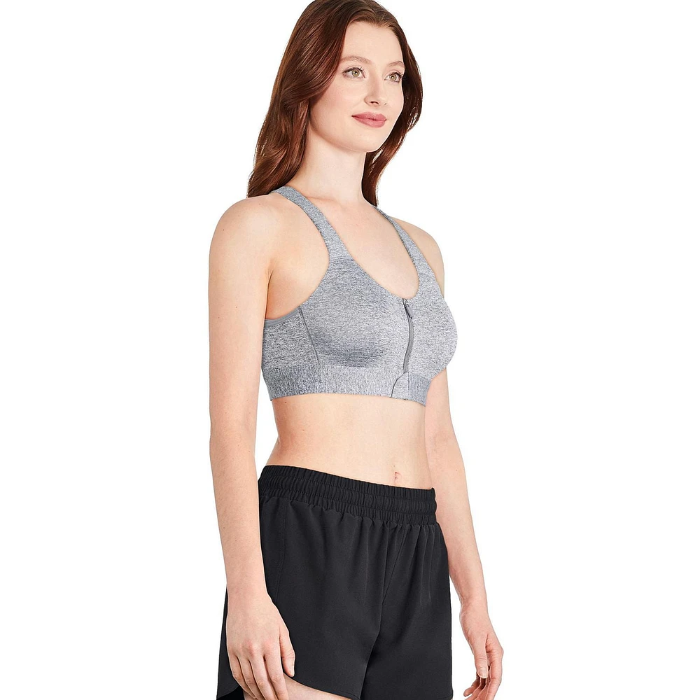 Athletic Works Women's Zipper Bra, Sizes S-3XL