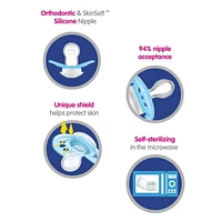 Suce MAM Original Matte (emballage de deux, 1 boîtier de stérilisation), suces 16 mois et plus Suce MAM Matte 16+m