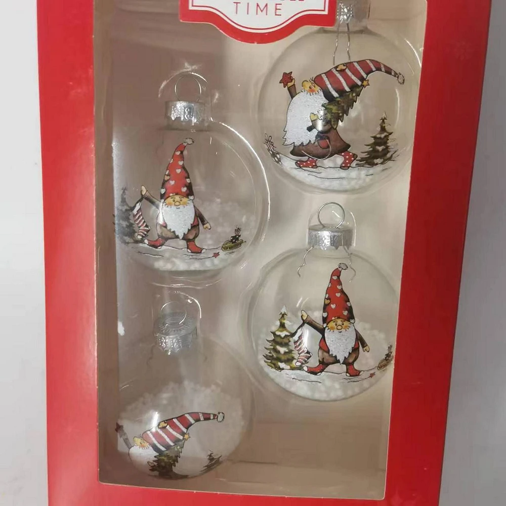 Holiday Time 65mm X 4CT Gnome Glass Ornament