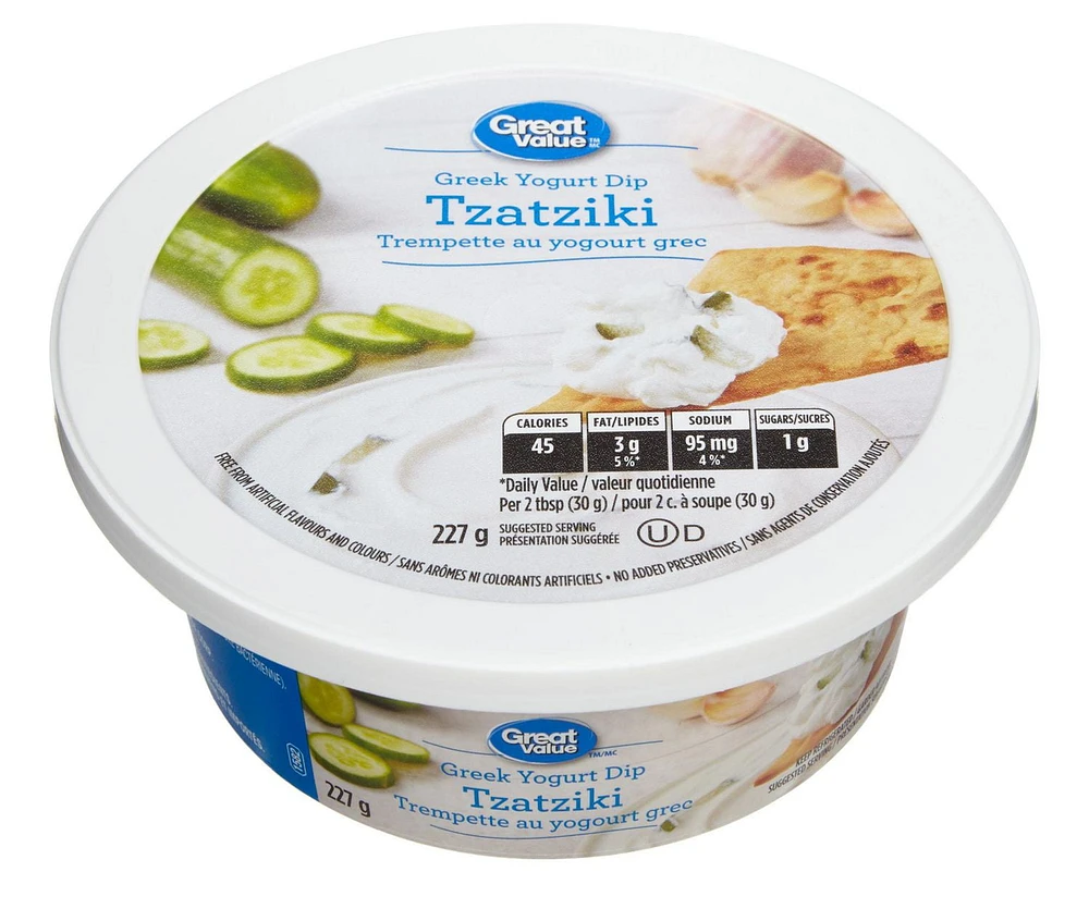 Great Value Greek Yogurt Dip Tzatziki, 227 g