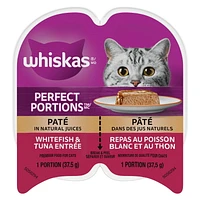 Whiskas Perfect Portions Whitefish & Tuna Paté Wet Cat Food, 75g