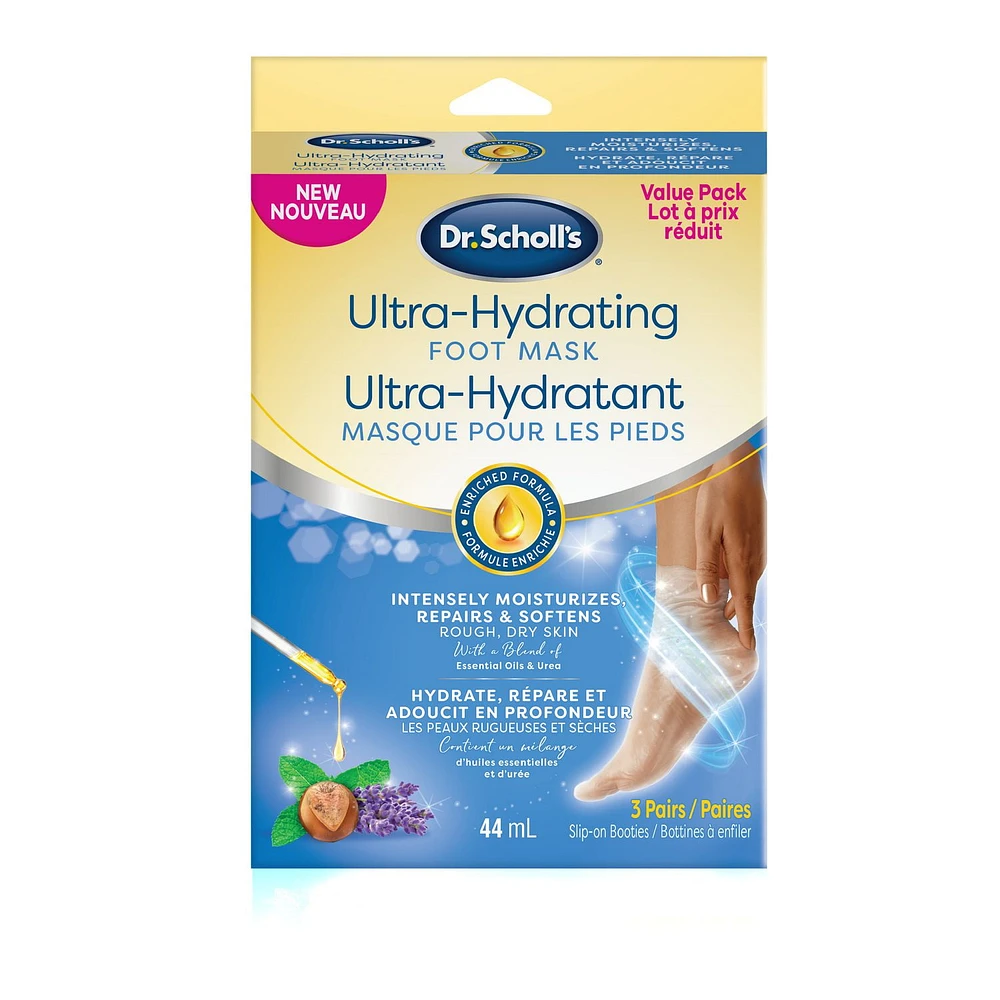 Dr. Scholl's ® Ultra Hydrating Foot Mask 3-pack, 3 pairs