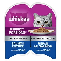 Whiskas Perfect Portions Salmon Entrée Cuts in Gravy Wet Cat Food, 75g