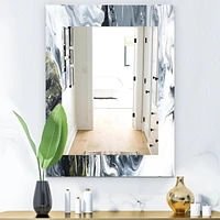 Designart 'Marbled Geode 13' Mid-Century Mirror - Wall Mirror - 28x40