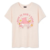The Pink Closet Women's Plus Crew Neckline Tee, Sizes 1X-4X