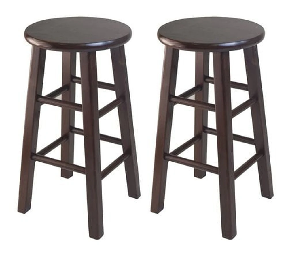 Winsome Sally 3-Pc Breakfast Table Set with 2 Square Leg Stools