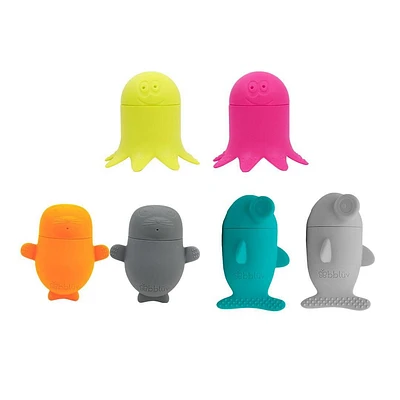 bblüv  Büddies Interchangeable Silicone Bath Toys