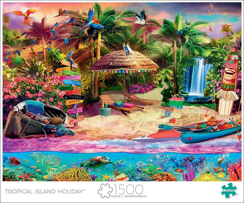 Buffalo Games - Art of Play - Tropical Island Holiday - 1500 Piece Jigsaw Puzzle