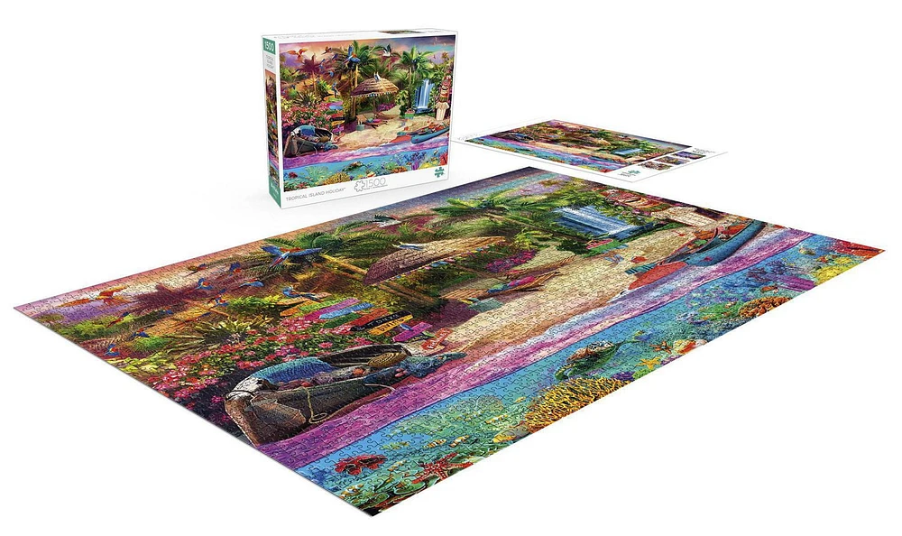 Buffalo Games - Art of Play - Tropical Island Holiday - 1500 Piece Jigsaw Puzzle