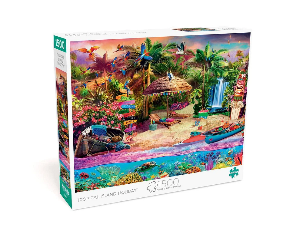 Buffalo Games - Art of Play - Tropical Island Holiday - 1500 Piece Jigsaw Puzzle