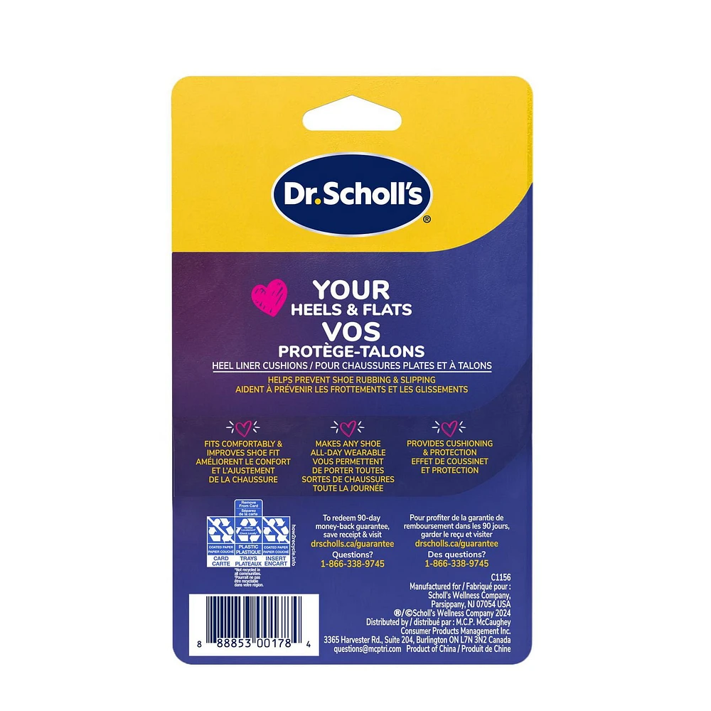 Dr. Scholl's® Love Your HEELS & FLATS Heel Liner Cushions
