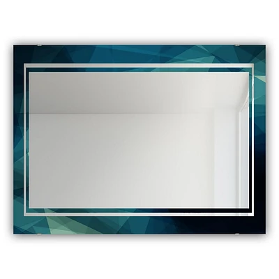 Designart 'Shades Of Blue 3' Miroir Glam - Miroir de courtoisie moderne - 35,4x23,6