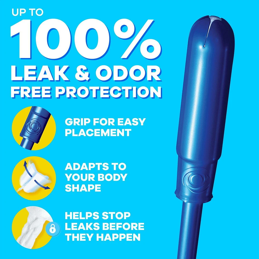 Tampons Tampax Pearl, avec tresse antifuites, degré d’absorption régulier/super, emballage multiple, non parfumés, 34tampons 34CT