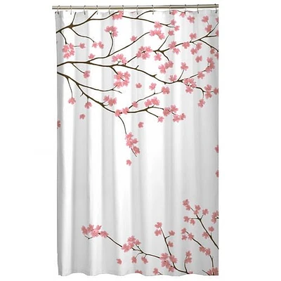 Hometrends Cherry Blossom Fabric Shower Curtain, Shower Curtain 70" x 72" (178 x 183 cm)