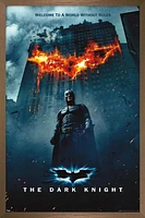 DC Comics Movie - The Dark Knight Batman Logo on Fire One Sheet Wall Poster, 22.375" x 34"