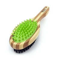 Wet/Dry Double-sided Dog Bamboo Brush