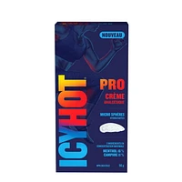 Icy Hot Pro Crème antidouleur, Tube de 56g, pour soulager la douleur, action rapide, soulagement temporaire des douleurs mineures musculaires et articulaires associées à l'arthrite, aux maux de dos, aux foulures et aux entorses, menthol et camphre.
