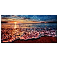 Designart Peaceful Evening Beach View Canvas Wall Art