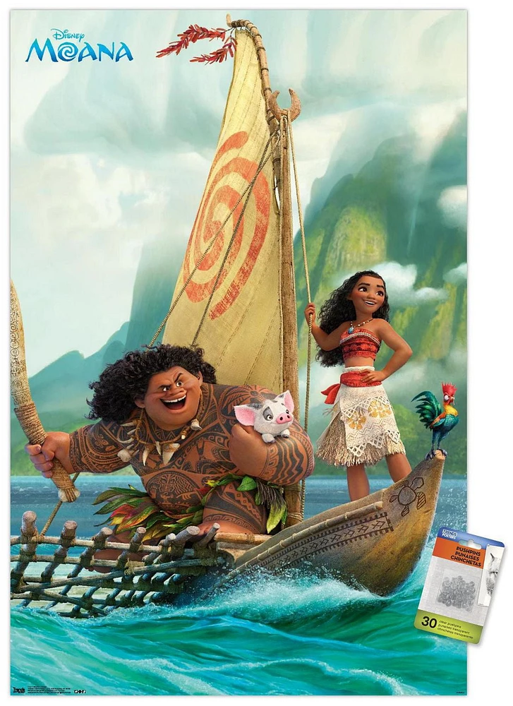 Disney Moana - Group Wall Poster, 22.375" x 34"