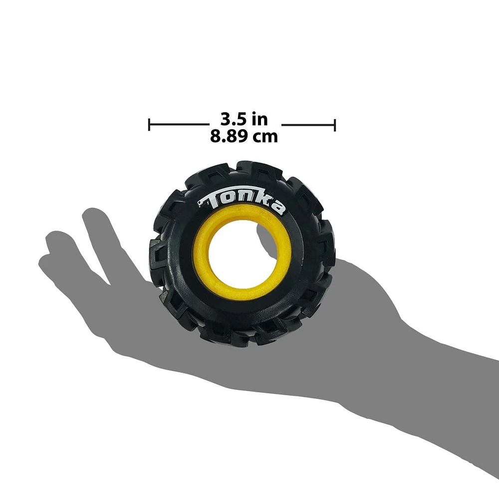 Tonka Seismic Tread Tire Dog Toy, 3.5 inch