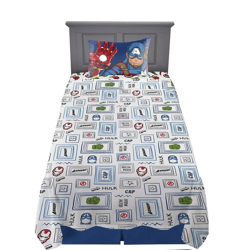 Avengers 'Hero Time' Twin Sheet Set