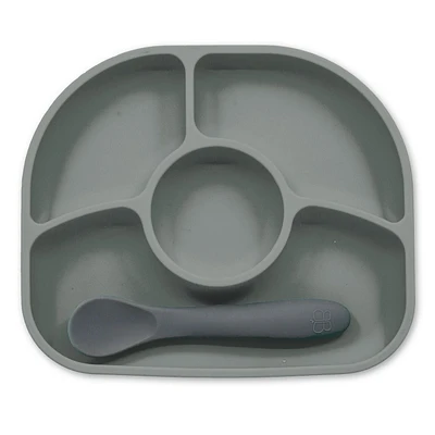 Yümi: Ensemble d'assiette et de cuillère en silicone