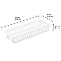 Sterilite White Slim Storage Tray, 1 tray