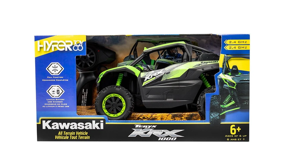 Kawasaki KRX 1000 Remote Control Car 1:18 Scale Toy with Charger Included