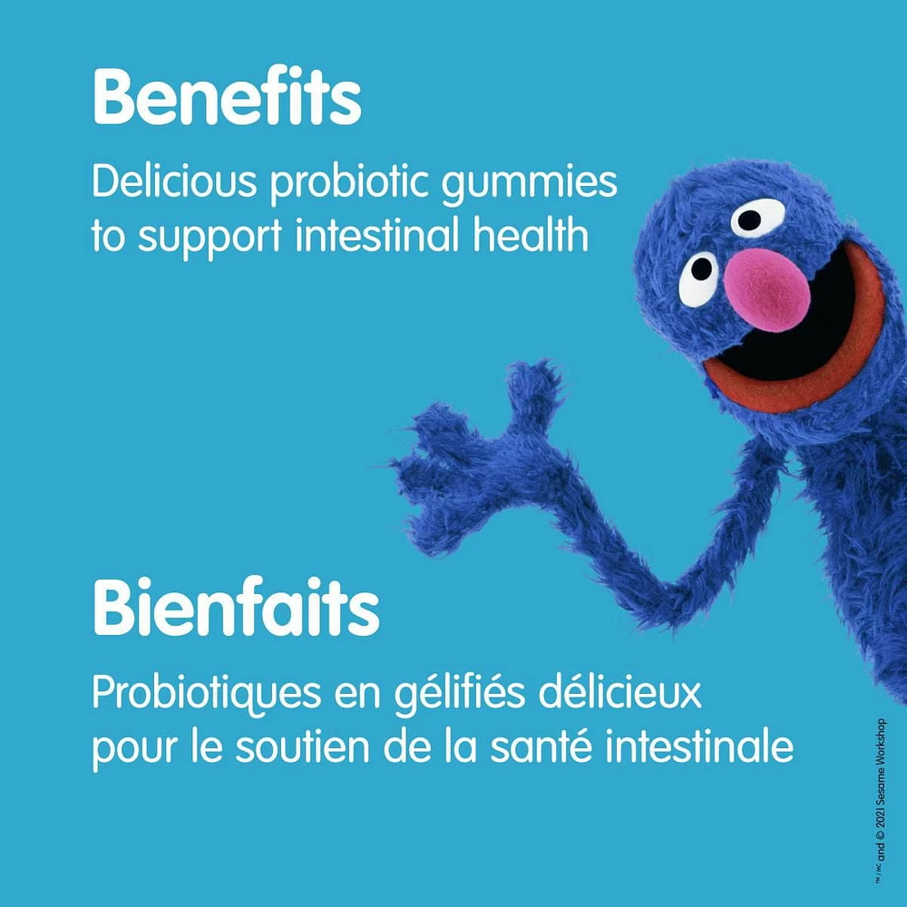 Sesame Street Healthy Tummy Probiotic, 50 Vegan Gummies