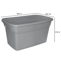 Sterilite 114 Liter Grey Tote, 114 Liter