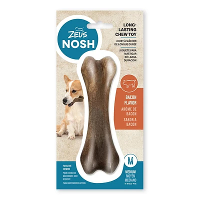 Zeus NOSH STRONG Chew Bone for Dogs, Bacon Flavor, Medium, 15 cm 