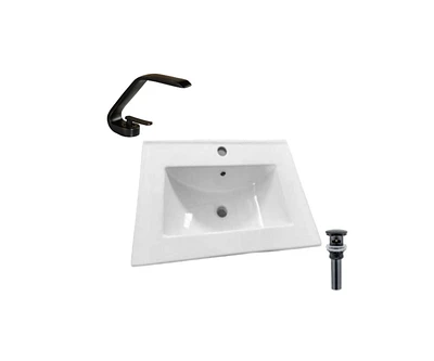 DROP Bath and Kitchen DR091423 Bathroom Vanity Top Set