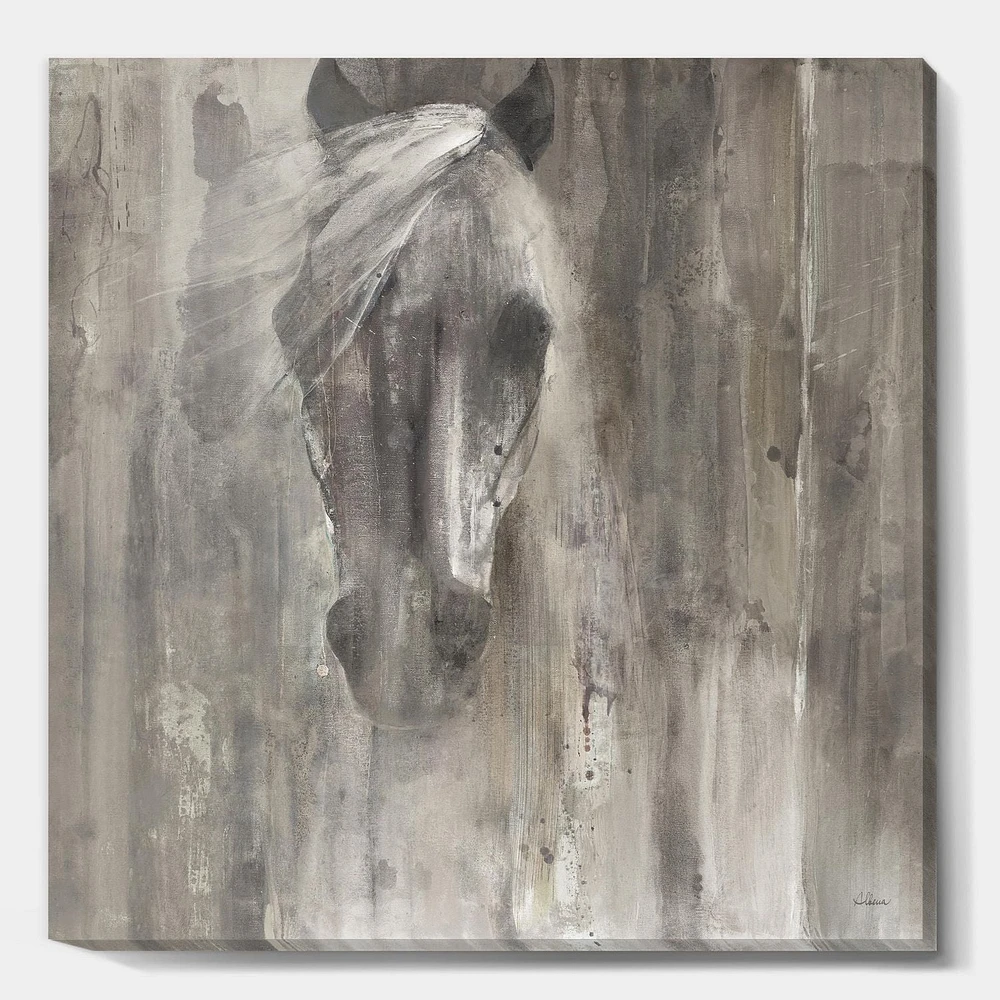 Designart Farmhouse Horse Canvas Wall Art