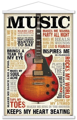 Music Inspires Me Wall Poster, 22.375" x 34"