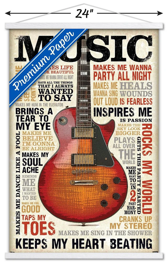 Music Inspires Me Wall Poster, 22.375" x 34"