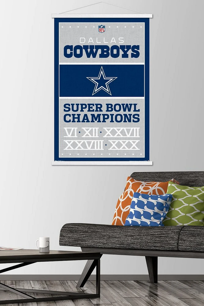 NFL Dallas Cowboys - Champions 13 Wall Poster, 22.375" x 34" Framed