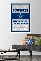 NFL Dallas Cowboys - Champions 13 Wall Poster, 22.375" x 34" Framed