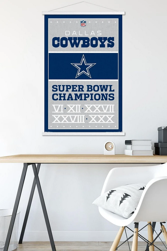 NFL Dallas Cowboys - Champions 13 Wall Poster, 22.375" x 34" Framed