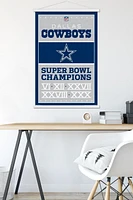 NFL Dallas Cowboys - Champions 13 Wall Poster, 22.375" x 34" Framed